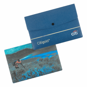 Папка-конверт на кнопке из экокожи