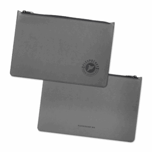 Папка на молнии, цвет серый