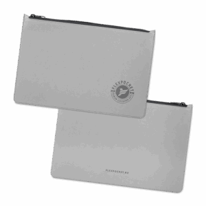 Папка на молнии, цвет светло-серый
