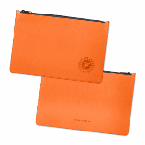 Папка на молнии, цвет оранжевый