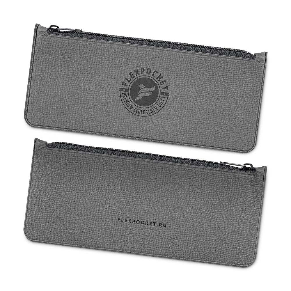 Папка-пенал, цвет серый
