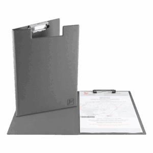 Папка планшет с крышкой, цвет серый