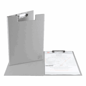 Папка планшет с крышкой, цвет светло-серый