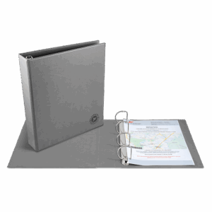 Папка на кольцах, цвет серый Classic