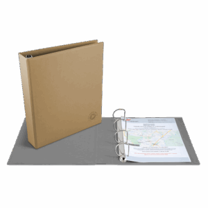 Папка на кольцах, цвет бежевый