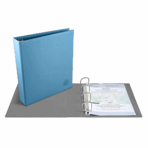 Папка на кольцах, цвет голубой