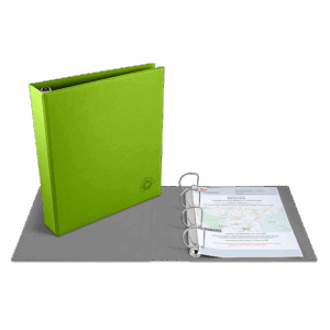Папка на кольцах, цвет зеленый