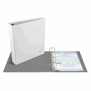 Папка на кольцах, цвет белый