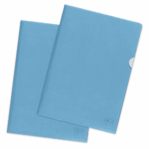 Папка-уголок, цвет голубой