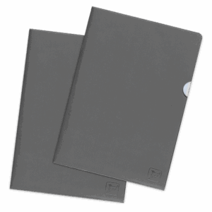Папка-уголок, цвет серый