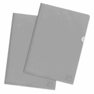 Папка-уголок, цвет светло-серый