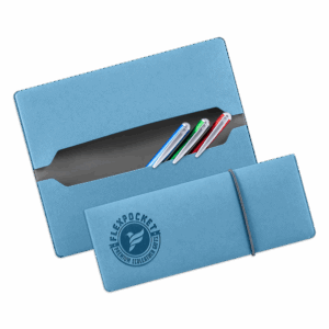 Пенал на резинке, цвет голубой