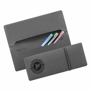 Пенал на резинке, цвет серый