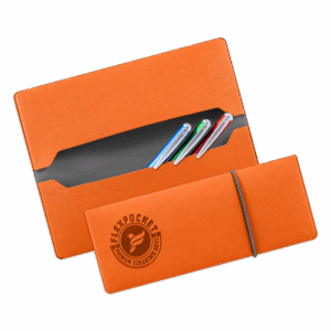 Пенал на резинке, цвет оранжевый