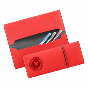 Пенал на резинке, цвет красный