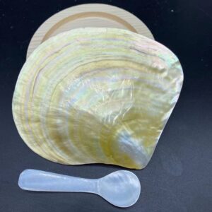 Набор из жемчужной тарелки и ложки