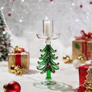 Стеклянный подсвечник "Ёлочка" для праздничных свечей