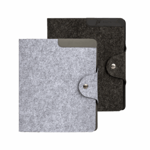 Тетрадь на кольцах из фетра на кнопке