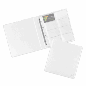 Визитница настольная на кольцах - большая, цвет белый Classic