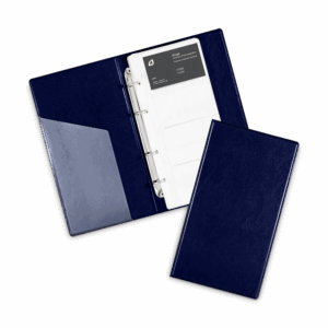 Визитница настольная на кольцах, цвет темно-синий Classic