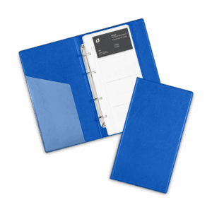 Визитница настольная на кольцах, цвет синий Classic