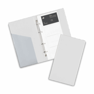 Визитница настольная на кольцах, цвет белый Classic