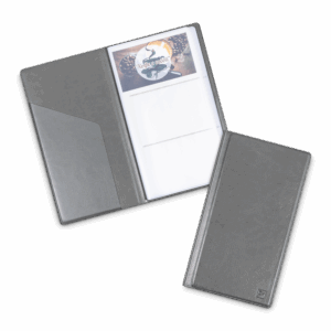 Визитница настольная, цвет серый Classic
