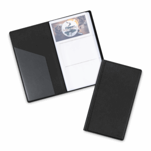 Визитница настольная, цвет черный