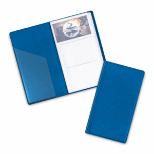 Визитница настольная, цвет синий