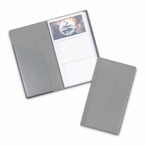 Визитница настольная, цвет светло-серый