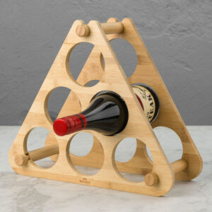 Бамбуковая подставка на шесть бутылок