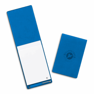 Блокнот B7 с ручкой, цвет синий