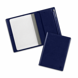 Записная книжка В7 с ручкой, цвет темно-синий classic