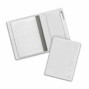 Записная книжка В7 с ручкой, цвет белый classic