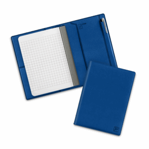 Записная книжка В7 с ручкой, цвет темно-синий