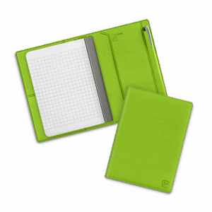 Записная книжка В7 с ручкой, цвет зеленый