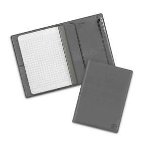 Записная книжка В7 с ручкой, цвет серый