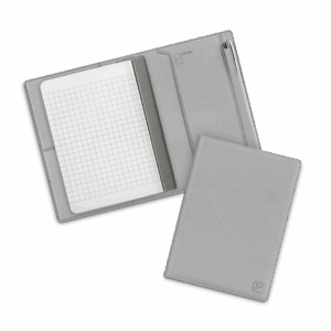 Записная книжка В7 с ручкой, цвет светло-серый