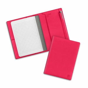 Записная книжка В7 с ручкой, цвет маджента