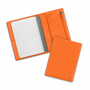 Записная книжка В7 с ручкой, цвет оранжевый