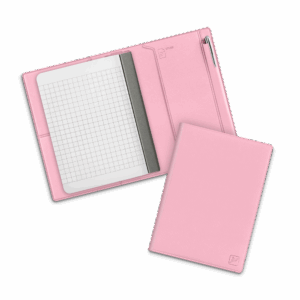 Записная книжка В7 с ручкой, цвет розовый