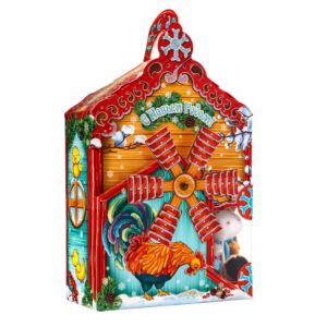 Сладкий новогодний подарок «Теремок», игрушка + конфеты + раскраска, 400 г