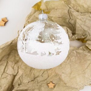 Новогодний шарик «Глиттерный мишка»