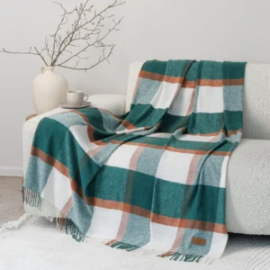 Тканые пледы (шерсть + хлопок)