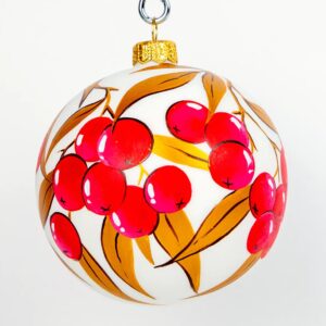 Ёлочный шар «Рябина» (БЕЗ ПОДЛОЖКИ)