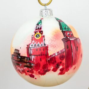 Ёлочный шар ручной росписи «Кремль АРТ»