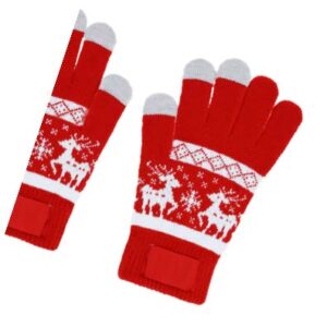 Перчатки с новогодним принтом