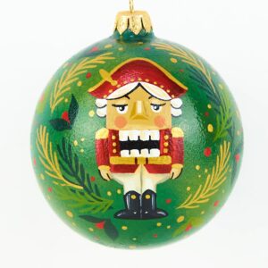 Новогодний шарик ручной росписи «Щелкунчик»