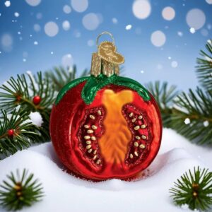 Елочная игрушка Половинка помидора