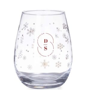 Новогодний стакан со снежинками